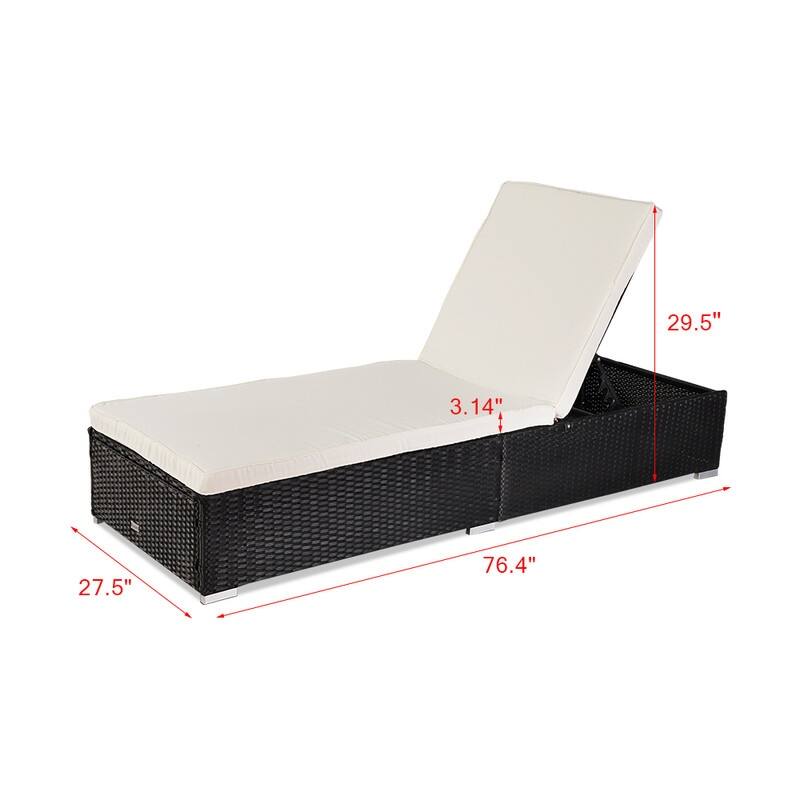 Patio Leisure Rattan Furniture Pool Bed / Chaise (Single Sheet)