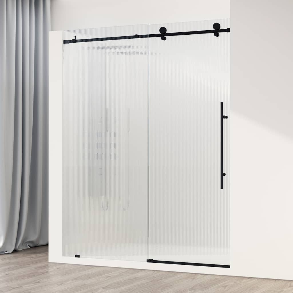Vigo VG6021FL6076R Elan E-Class 76" High x 60" Wide Sliding Frameless