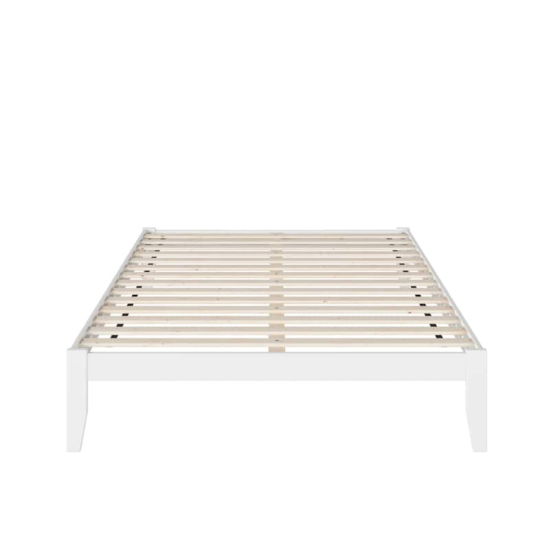 Renaissance Bed with USB Charger - Grey, Strong Slats, No Box Spring Needed
