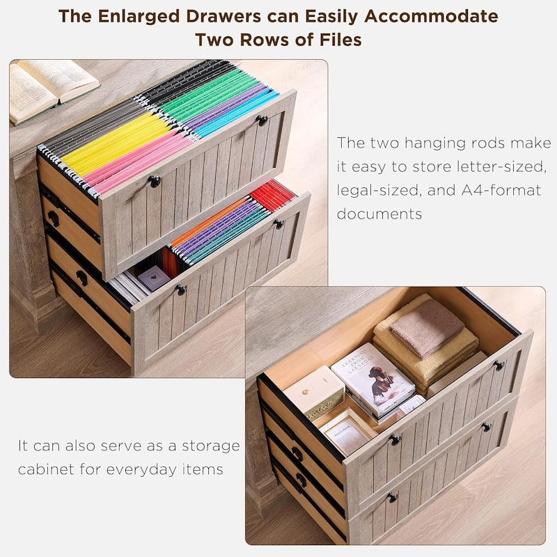 Rustic Wood File Cabinet , Filing Cabinet for Home Office, Living Room