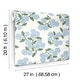 preview thumbnail 6 of 5, Hydrangea Blue and White Peel and Stick Wallpaper