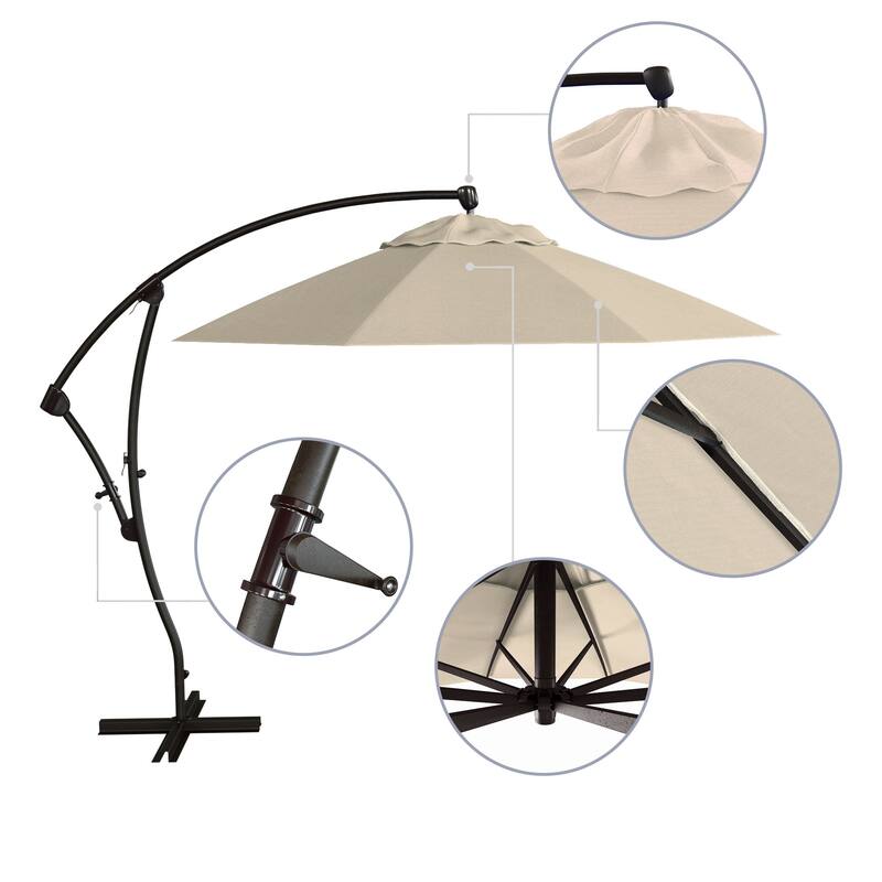 Okracoke 9ft Rotating Aluminum Umbrella by Havenside Home