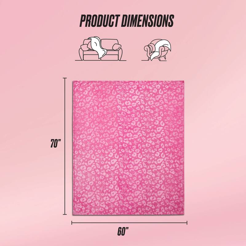 Juicy Couture 60"x70" Embossed Plush Throw Blankets