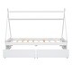 preview thumbnail 22 of 22, Twin Size House Platform Bed with Two Drawers