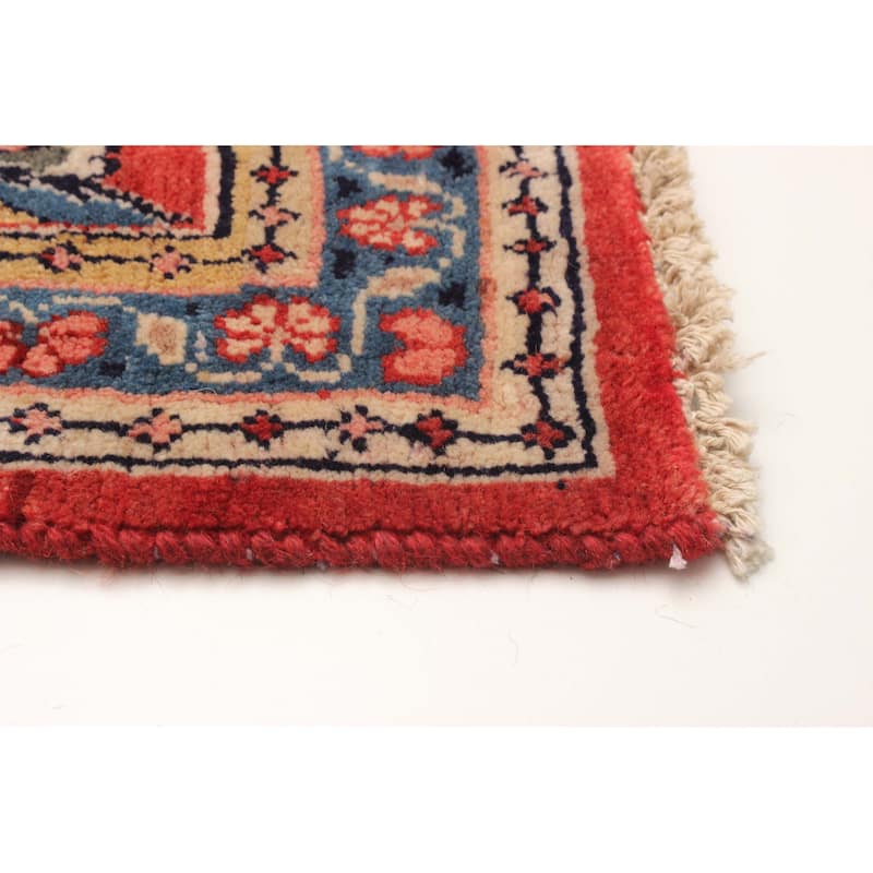 ECARPETGALLERY Hand-knotted Andelz Red Wool Rug - 3' 5" x 10' 10"