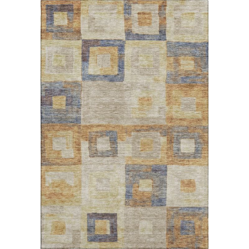 Premium Washable Super Soft Blocky Contemporary Mayfield Rug