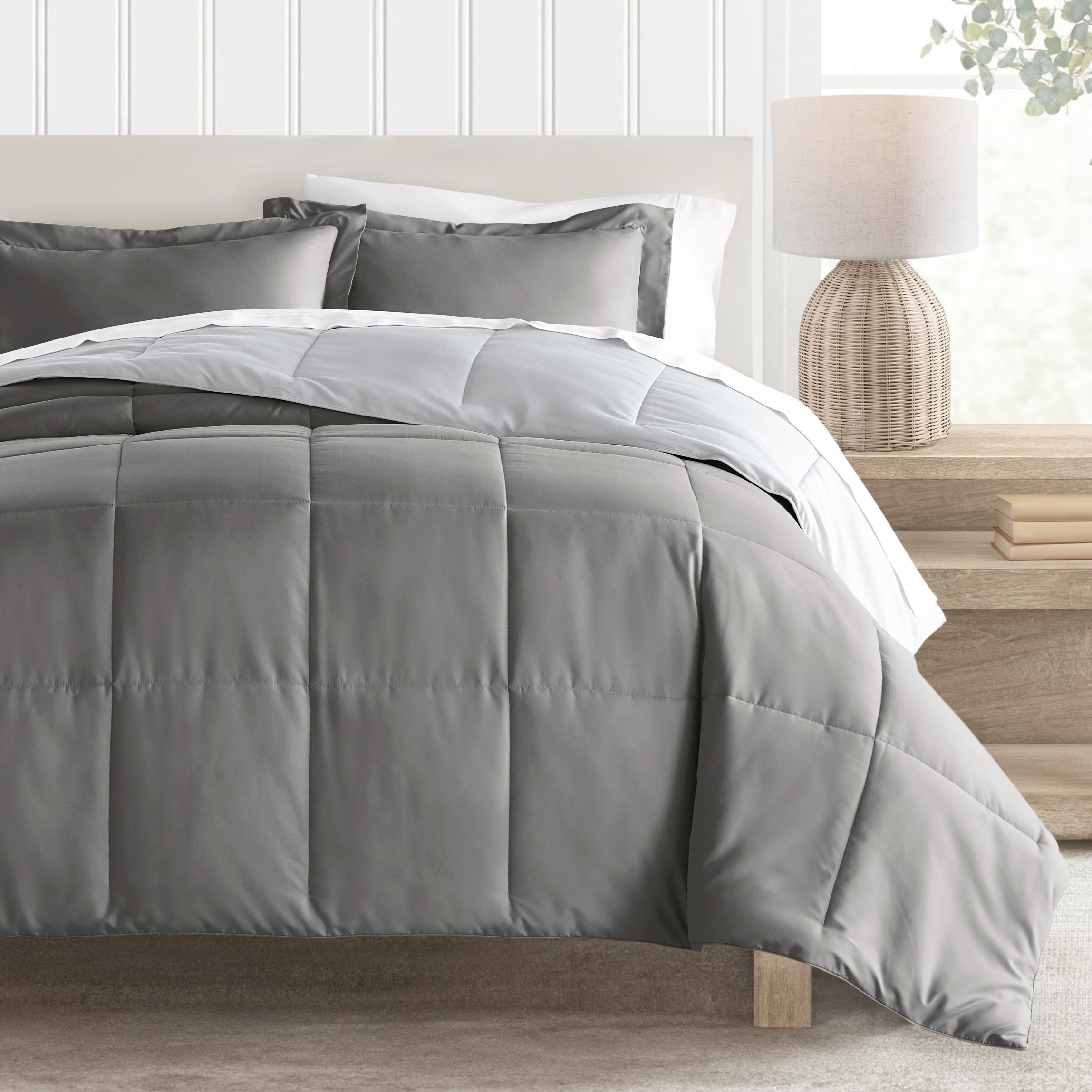 Simply Essential Down-Alternative Reversible Lightweight Comforter Microfiber