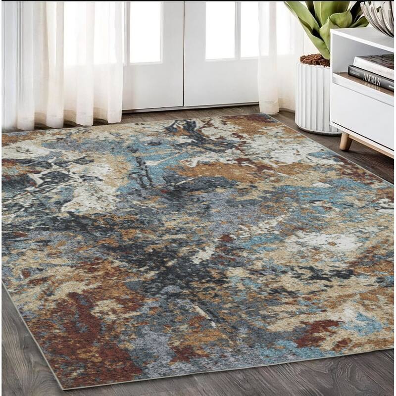 HomeRootsAbstract Modern Runner Area Rug - 83.86' X '59.84' X '0.12
