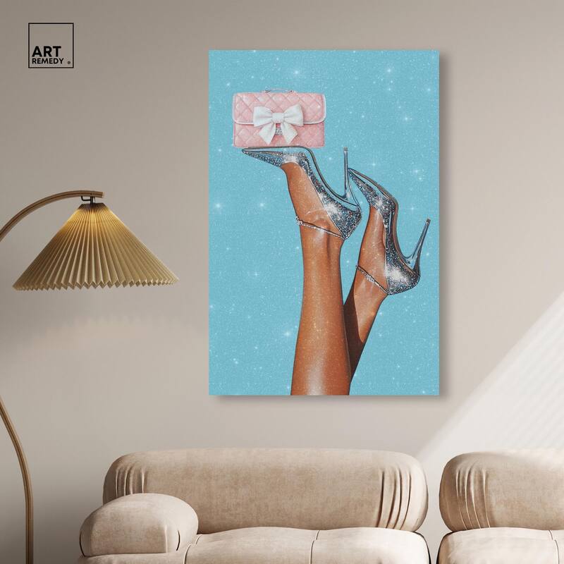 Clutch Purse on Display Canvas by Art Remedy, Gallery Wrapped