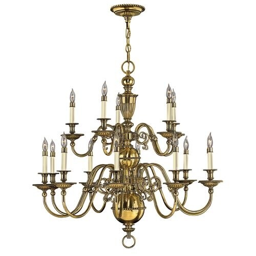 Hinkley Lighting H4417 Cambridge 15 Light 2 Tier Candle Style Hinkley Lighting H4417 Cambridge 15 Light 2 Tier Candle Style Chandelier