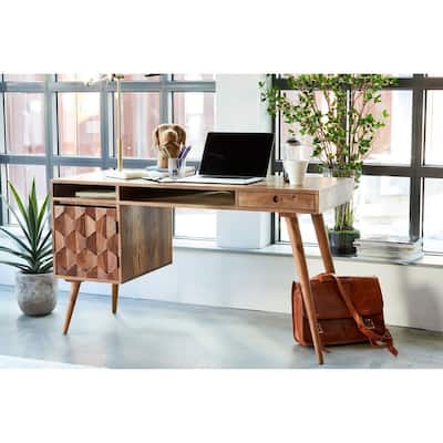 Aurelle Home Oslo Mid-Century Modern Desk