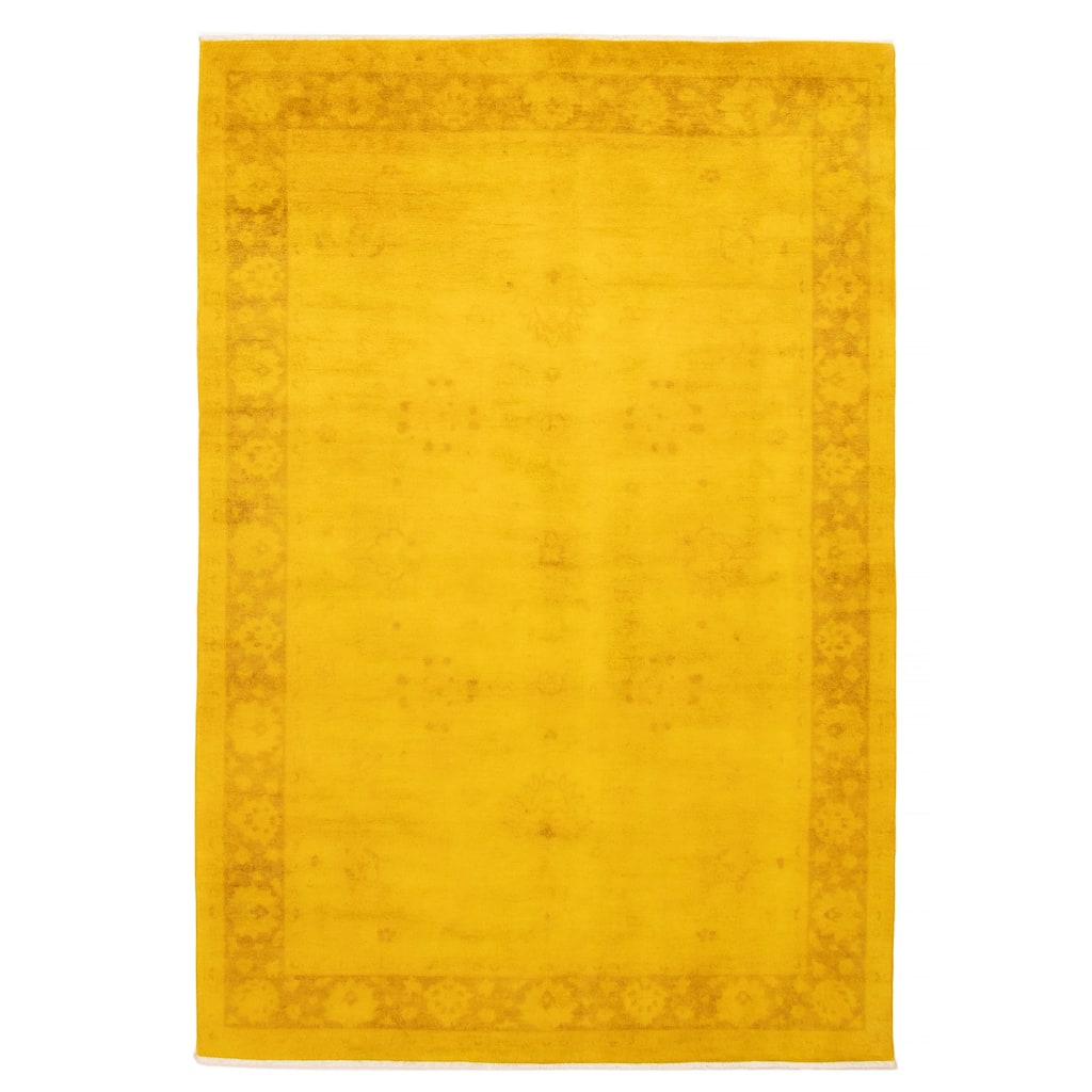 ECARPETGALLERY Hand-knotted Vibrance Gold Wool Rug - 6'7 x 9'9