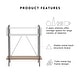preview thumbnail 5 of 11, Furniture of America Benno Modern 31-inch Console Table with 2 Storage Shelves and Metal Frame Legs