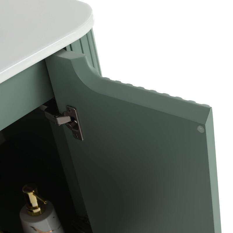 Caskvalley Modern Bathroom Vanity with Straight Fluted Design - Sink Included