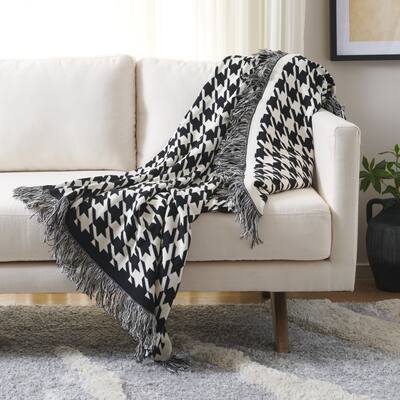 SAFAVIEH Heike Cotton Decorative Accent Throw Blanket with Fringe