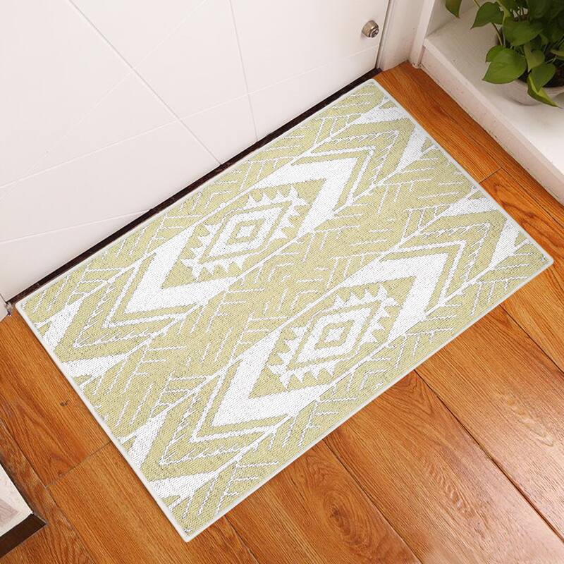 Sussexhome Heavy Duty Ultra Thin Non Slip Washable Cotton Indoor Rug - 2' x 3'