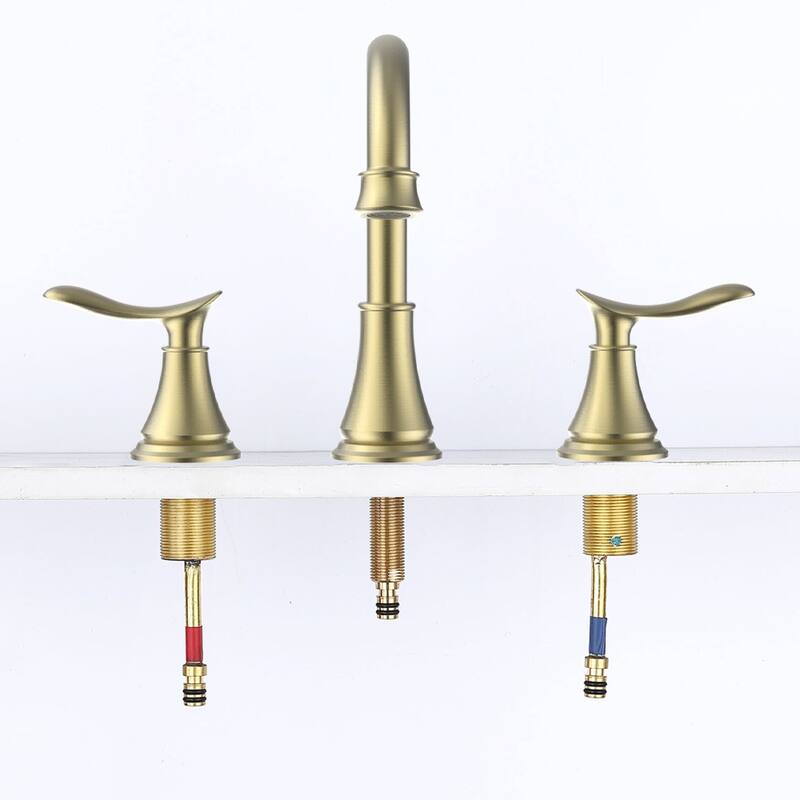 2-Handle Widespread Bathroom Sink Faucet ‎Oil-Rubbed Lavatory Faucet 3 Hole 360° Swivel Spout Vanity Sink Basin Faucets