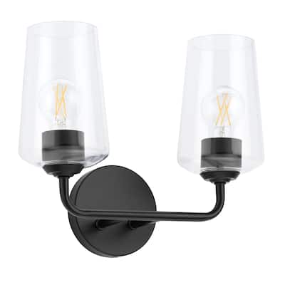 Celino Two-Light Bath & Vanity with Clear Glass - 14