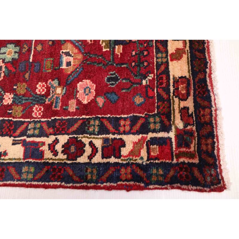 ECARPETGALLERY Hand-knotted Andelz Dark Red Wool Rug - 3'3 x 9'9