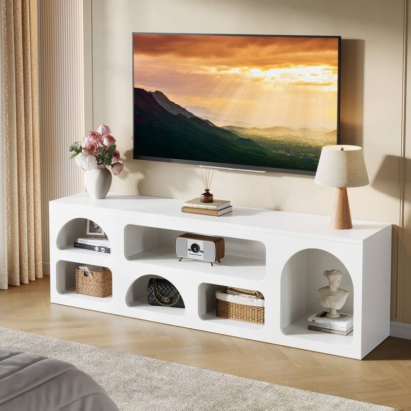 63" Modern TV Stand for 60/65/70-Inch TV - Cream White
