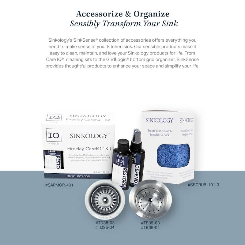 Austen Crisp White Fireclay 33" Single Bowl Farmhouse Apron Front Bow Undermount Kitchen Sink and Drain