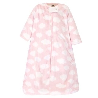 Hudson Baby Infant Girl Plush Sleeping Bag, Sack, Blanket, Pink Clouds
