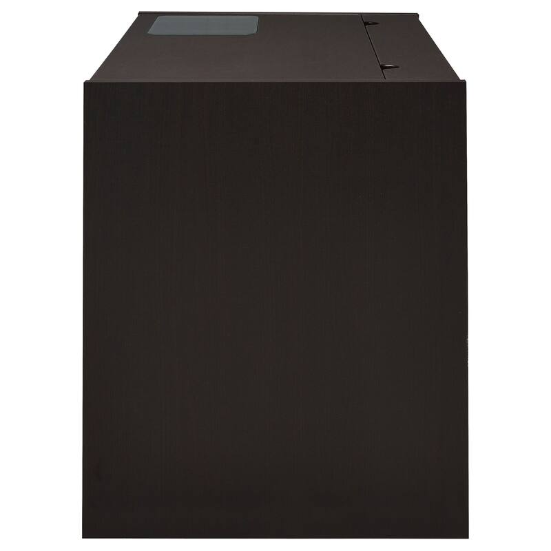 Halston 47-inch 2-Drawer Office Desk with Cabinet Cappuccino