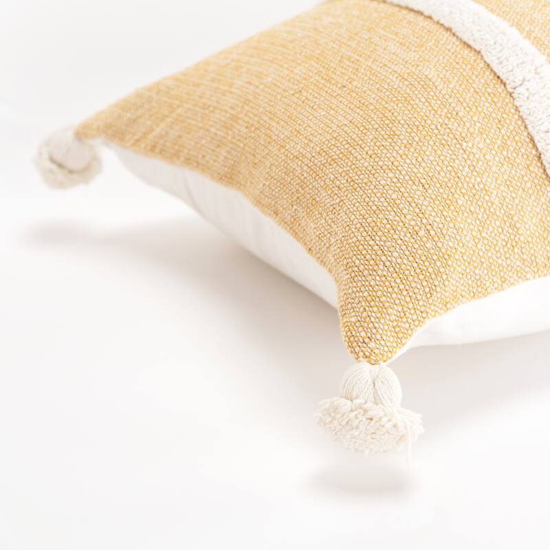 Rizzy Home Striped Throw Pillow with Tassels