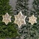 preview thumbnail 8 of 10, Set of 3 Hanging Christmas Lights- Snowflakes or Stars Silver - LED Lights - Iron