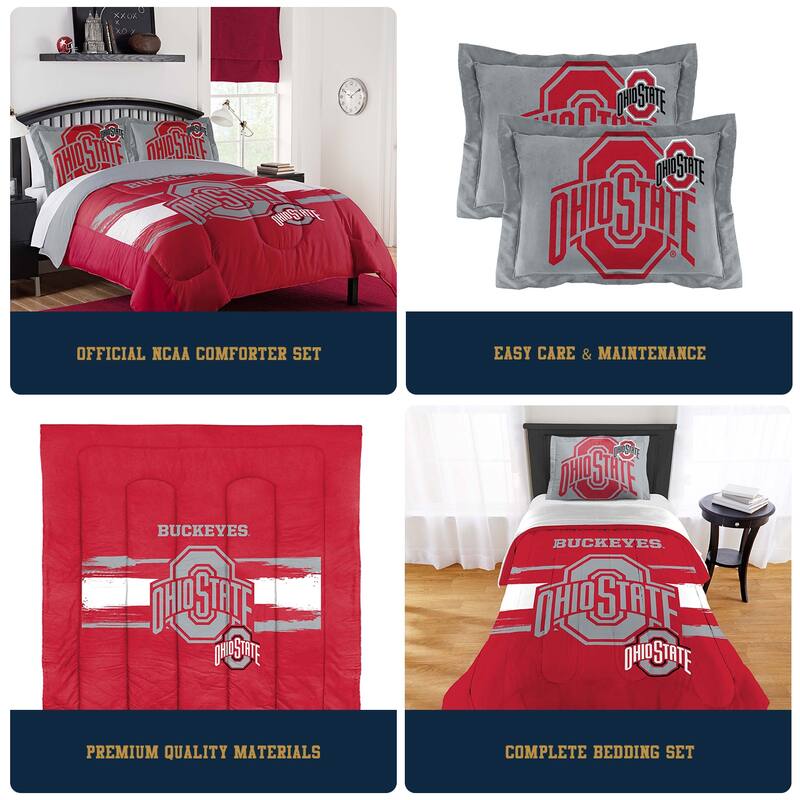 NCAA Ohio State Buckeyes Officially Licenced Comforter & Sham set