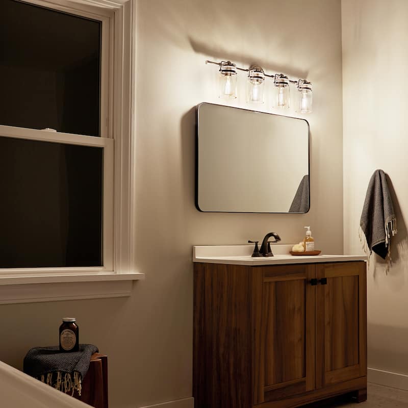 Kichler Lighting Brinley Collection 4-light Brushed Nickel Bath/Vanity Light