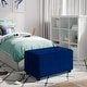 preview thumbnail 81 of 128, WYNDENHALL Essex 34-in. Wide Rectangular Storage Ottoman Blue