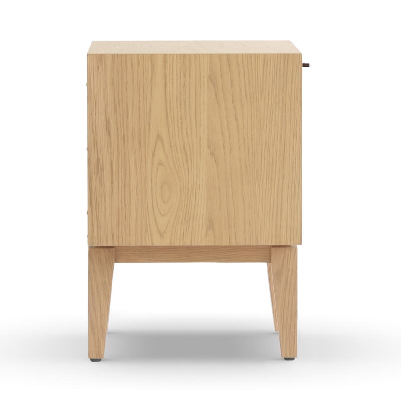 Studio London Oak End Wooden Table Night Stand with Storage Drawer