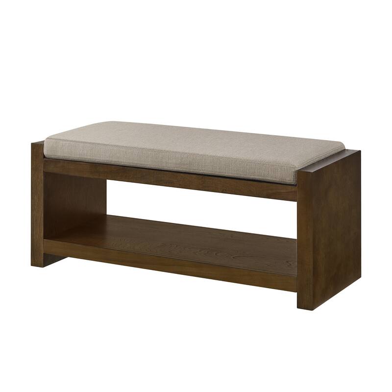 40/47 Inch Storage Bench End Bed Bench with Shoe Rack