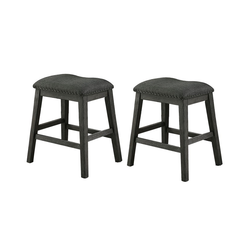 Black padded bar best sale stools