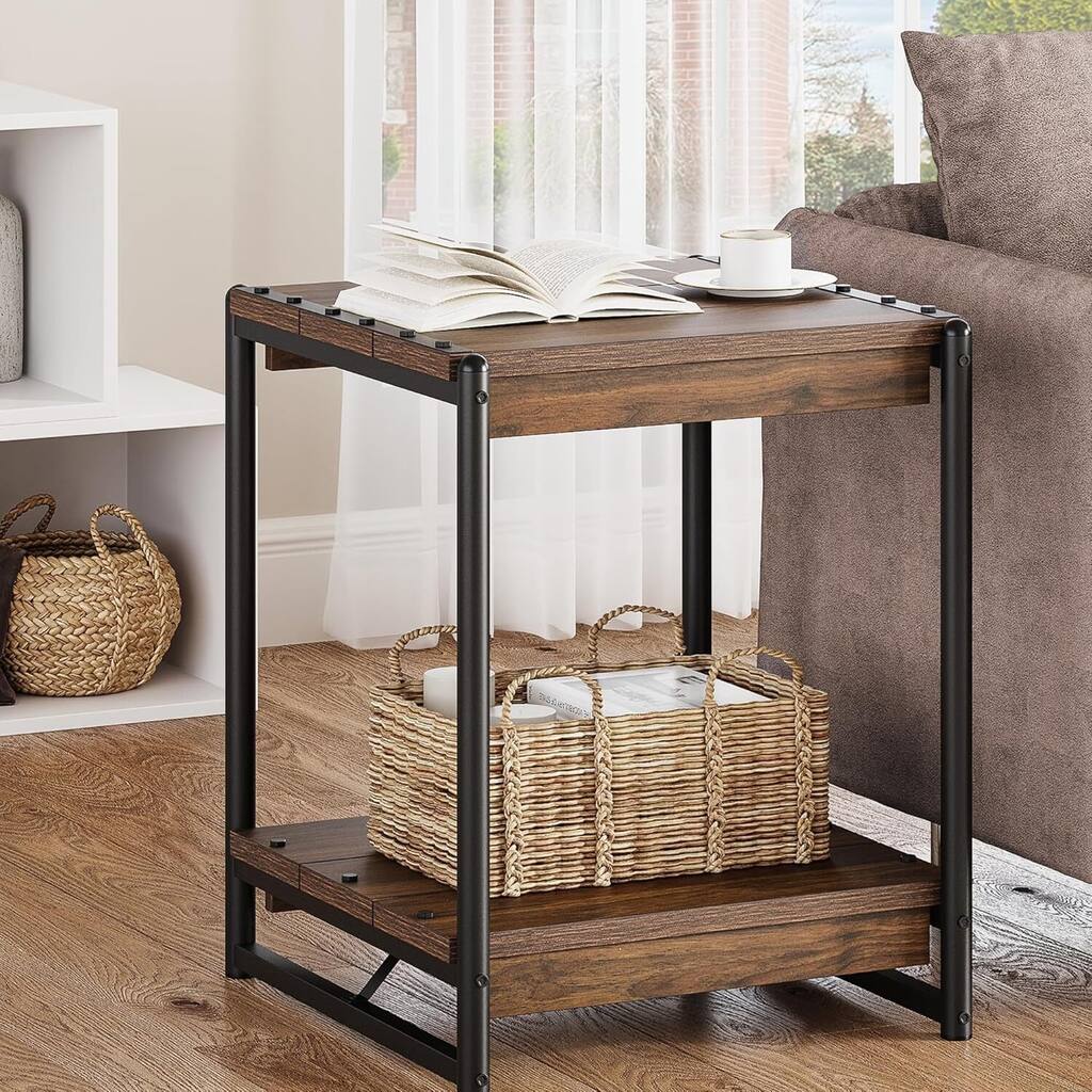 Industrial End Side Table