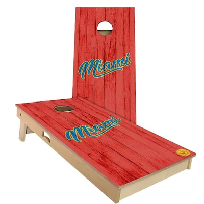 Miami Vintage Baseball Outdoor Cornhole Board Set