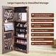 preview thumbnail 10 of 29, Costway Door Wall Mount Touch Screen LED Light Mirrored Jewelry - See Details