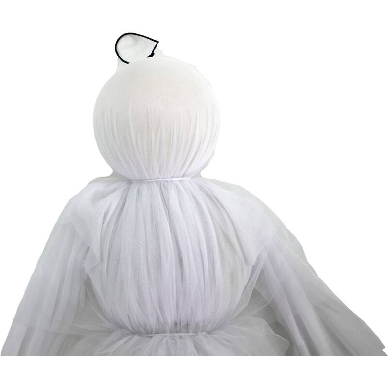 Haunted Hill Farm Lawn Decor Ghosts, Outdoor Halloween Decoration, Light-Up White, Hanging Option