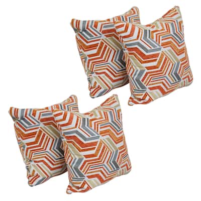 Blazing Needles 17-inch Square Throw Pillows (Set of 4)