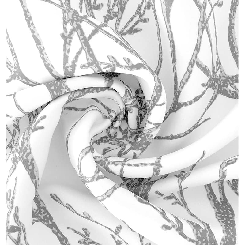 DriftAway Tree Branch Abstract Ink Printing Lined Thermal Insulated Window Curtain Valance Rod Pocket Single 52 x 14