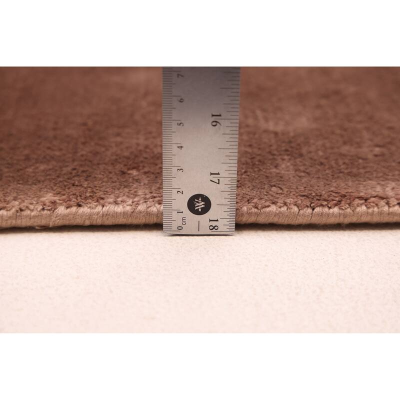 ECARPETGALLERY Hand Loomed Elysian Tan Viscose Rug - 6'7 x 9'9