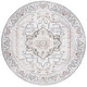 preview thumbnail 30 of 37, SAFAVIEH Baltimore Olimpia Machine Washable Shabby Chic Vintage Oriental Rug 6'7" Round - Light Grey/Rust - Round