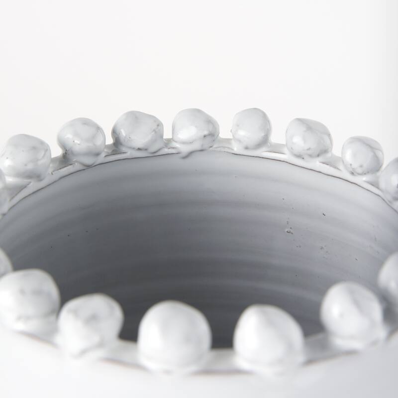 Basin Small White Glazed Ceramic Vase