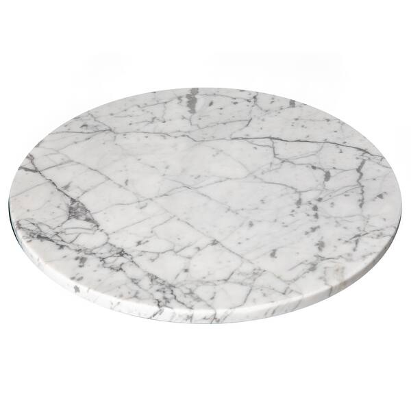 Eden Bath Round Infinity Pool Sink White Carrara Marble Overstock 26882742