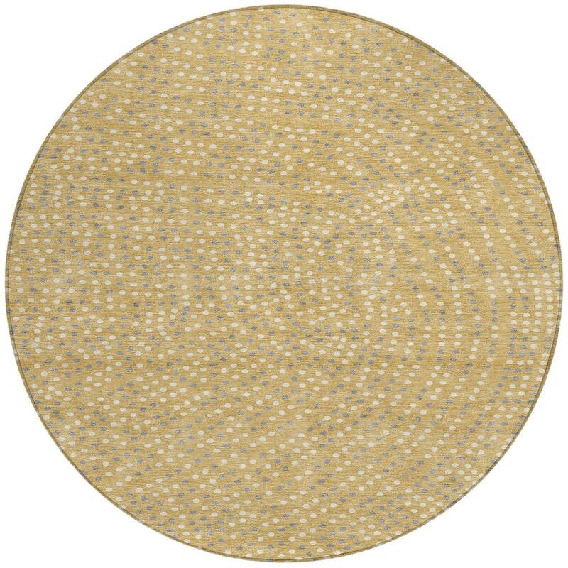 HomeRoots Polka Dot Transitional Rectangle Outdoor Rug