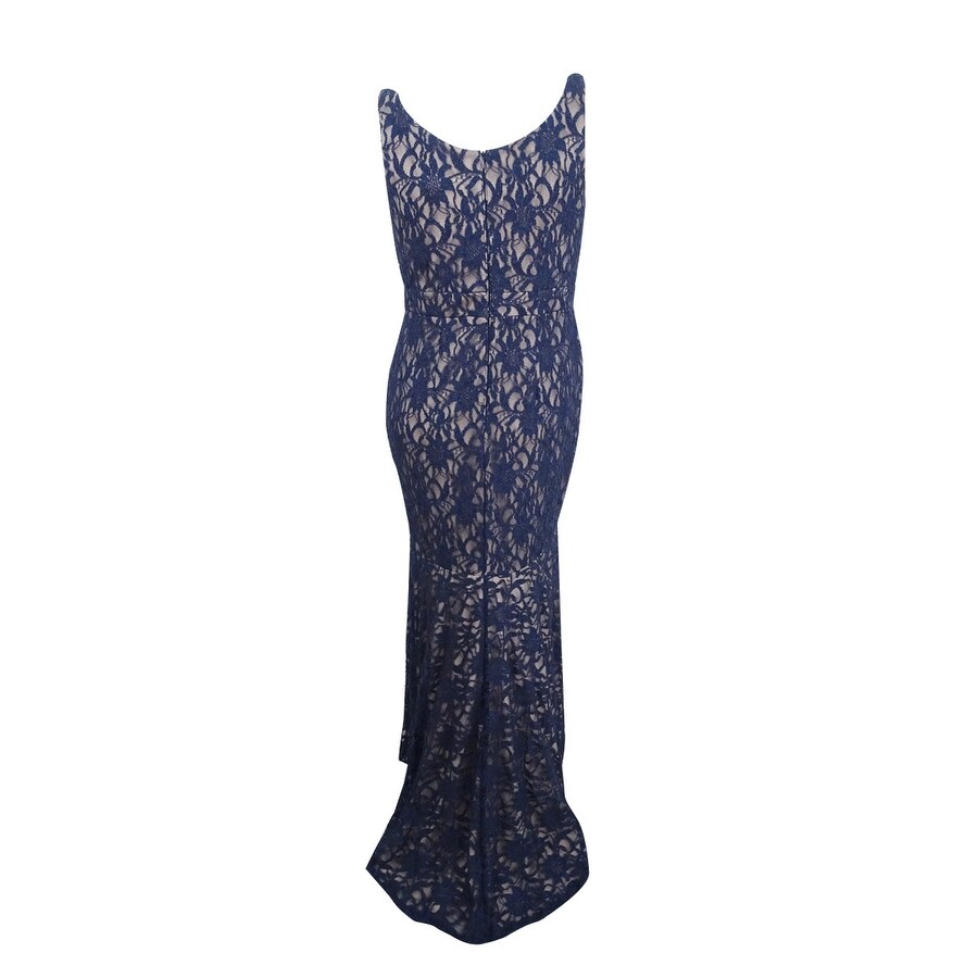 betsy and adam glitter lace gown