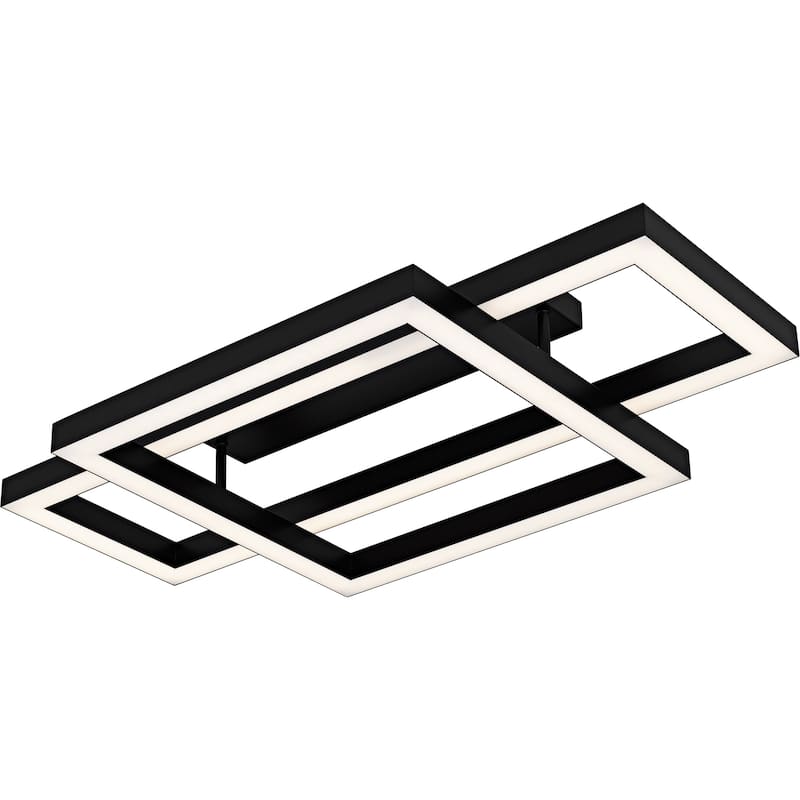Lawless Integrated LED Matte Black Semi-Flush Mount with CCT Switch