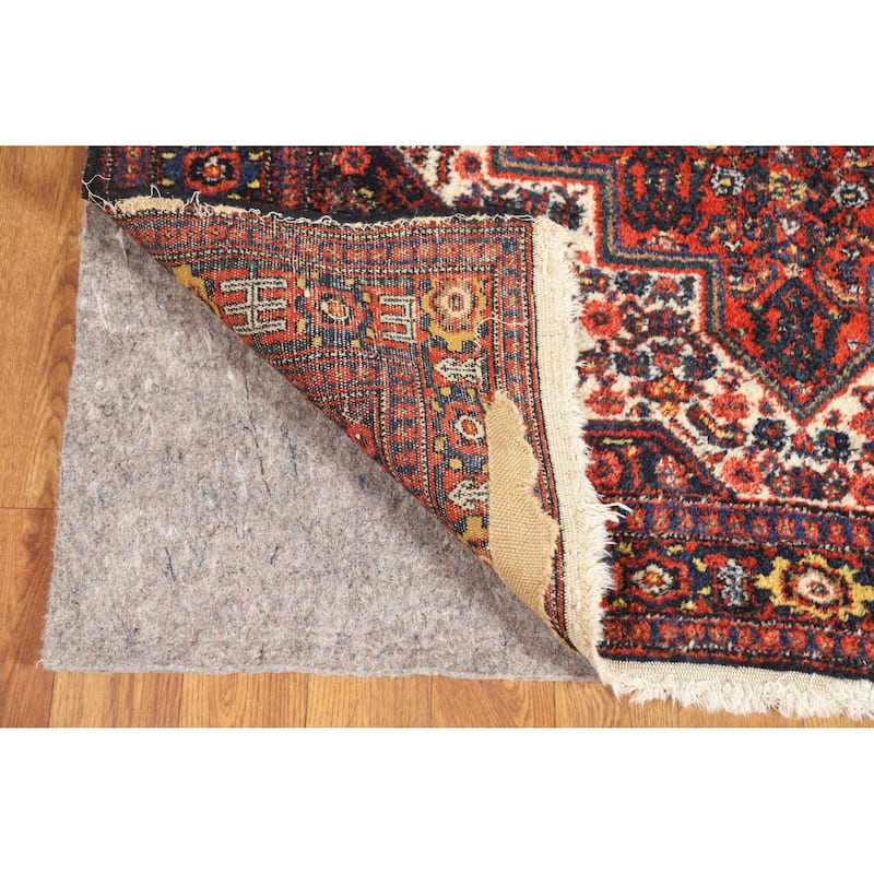 Hand Knotted Oriental 100% Wool Carpet Traditional Medallion Oranges & Rust Senneh Area Rug - 5' 0'' X 3' 7''
