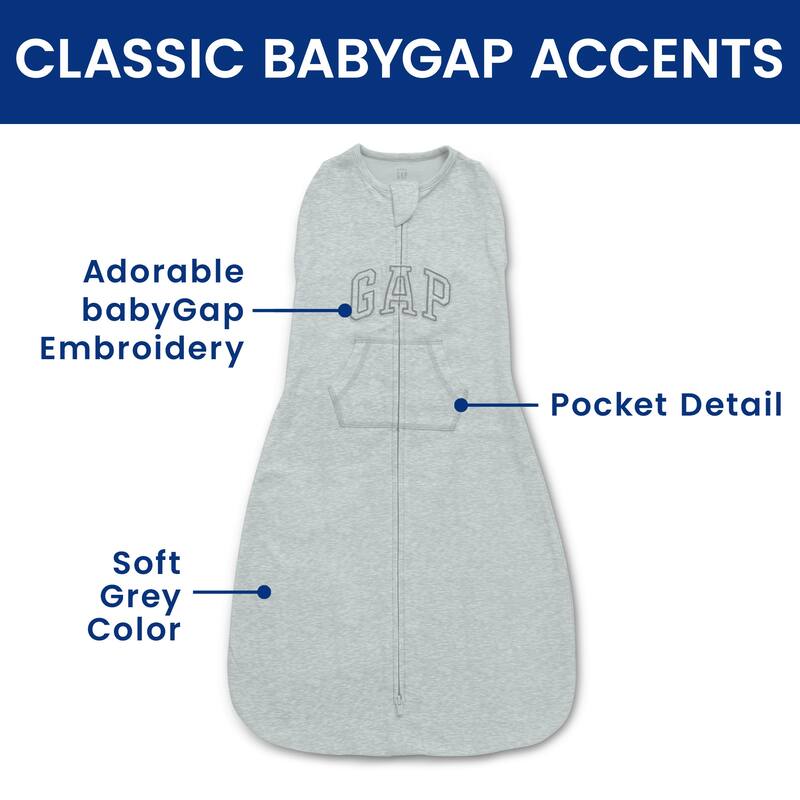 TrueSleep Sleep Sack with Zipper and with Built-In Swaddle